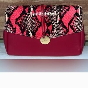 Jimmy Choo  Red Python Crossbody Bag